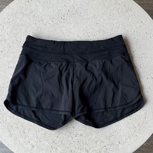 Black Lululemon speed up short 4 inch size 6